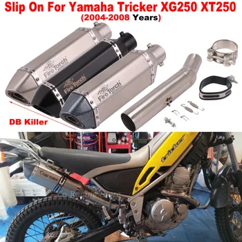 Slydimo Ant Yamaha Tricker XG250 XT250 2004-2008 m. Motociklo Išmetimo Pabėgti Modifikuotų Vidurio Link Vamzdžio Moto Duslintuvo Adapteris Prisijungti 20