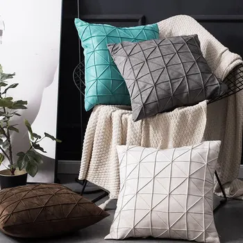2019 Šiaurės stiliaus pagalvės gryna spalva kambarį Lengvas užvalkalas be pagrindinių 45x45 pasirinkimo spalva 8