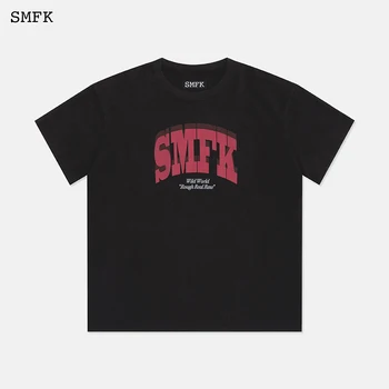 SMFK T-Shirt, Derliaus Hip-Hop Trumpas Rankovės Gatvės Negabaritinių Moterų Trumpas Viršūnės Vasarą Laisvi O-Kaklo Moterų Atsitiktinis trumpomis Rankovėmis 15