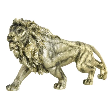 Mini Liūto Statula Liejimo Gyvūnų Statulėlės, Retro Stiliaus Namų Biuro Patalpos Darbastalio Apdaila Rinkti Papuošalai 16