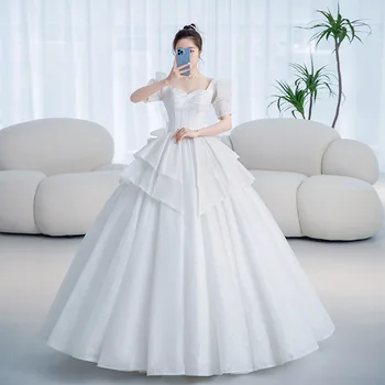 2023 Nauja Vestuvinė Suknelė Spindi Blizgučiai Duobute Princesė Vestuvių Suknelė Plius Dydis Užsakymą Pagaminti Vestuvių Suknelės Vestido De Noiva 22
