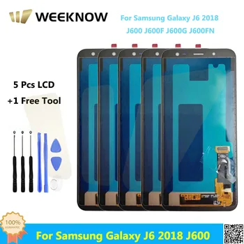 3/5VNT Didmeninė Samsung Galaxy J6 2018 J600 J600F J600G J600FN LCD Ekranas + Touch 