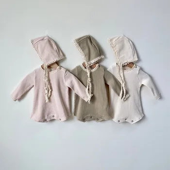 2023 Naujagimių Rompers Kūdikių Pižama Mergaitėms Medvilnės Bodysuits su Skrybėlę Vaikų Nightclothes Jumpsuits Lopšelio Namų Drabužiai 21