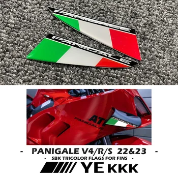 Panigale Tricolor Už DUCATI PANIGALE V4 V4S V4R 2022 2023 Naujas SBK Trispalvė Vėliavos Pelekai Lėktuvas 3D Lipdukas, Decal 21