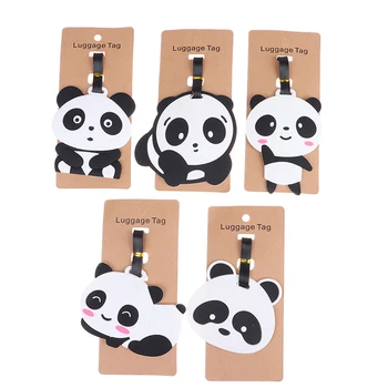 Panda Animacinių filmų Įlaipinimo Lagaminą Animacinių filmų Bagažo žodžius Dizainas ID Identifier Label Tag Adresas Turėtojo Kelionės Reikmenys 2