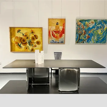 Šiuolaikinės dizaineris kambarį nerūdijančio plieno stalo Valgomasis lentelę Namuose, kompiuterio stalas 14