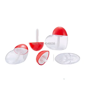 Lūpų Blizgesys Konteineriai, 5ml Širdies Formos Skaidraus Plastiko Daugkartiniai 30pcs 50pcs Kosmetikos Pakuotės Lūpų Glazūra Lipgloss Vamzdis 6