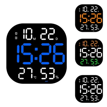 13Inch Sieninis Laikrodis Ryškumas Reguliuojamas Nuotolinio Valdymo pulto LED Skaitmeninis Laikrodis, Elektroninių Dvigubas Žadintuvas Kambarį Dekoro 13