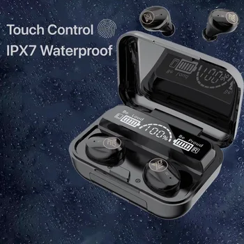 TWS IPX7 atsparus Vandeniui Ausines Touch Kontrolės Belaidės Ausinės 9D Stereo Sporto Ausinių Ausinės Su Mikrofonu 22