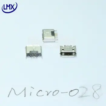 30PCS/DAUG Micro USB ILGAI 5P/5Pins įkrovimo lizdas moterų AB-tipas/180 laipsnių € /užspaudimo 16