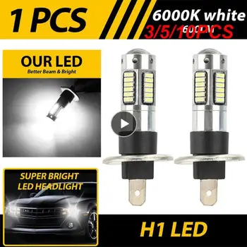 10VNT Automobilių H1 LED Žibintų Lemputės 10W 12V Projektorius Rūko Lemputės Komplektą Super Šviesus Didelės Šviesos DRL 6000K 600LM Automobilių Reikmenys 2
