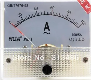 85L1 Stačiakampio Analoginis Pultas Ammeter Gabaritas 100A 64x56 dažnai naudojamas Įtampos Reguliavimo ... 6