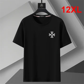 10XL 12 XL Plus Size Marškinėliai Vyrams Vasaros trumpomis Rankovėmis marškinėliai Kieto Spalvų Spausdinimo Viršūnes Tees Vyrų Didelis Dydis 12XL Marškinėlius 7 Spalvų 18