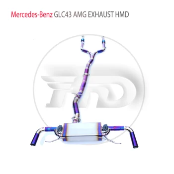 HMD Automobilių Reikmenys Titano Lydinio Catback Išmetimo Vamzdžio Mercedes Benz GLC43 AMG Užsakymą Vožtuvas iš Nerūdijančio Plieno Duslintuvo