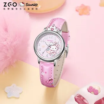 Sanrio Originali Moterų Kvarcinis Laikrodis Deimantų Laikrodžiai Atsparus Vandeniui Mados Hello Kitty Accesorios Mergina Gimtadienius, Mielos Dovanos 19