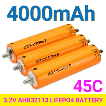 45C Įkraunama Ličio Geležies Fosfato Baterijų Galia Aukštos Kokybės Didelio Pajėgumo A123 AHR32113 Lifepo4 Baterija 3.2 V 4.0 AH 6