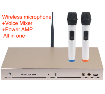 namų kino karaoke sistema bevielis mikrofonas power AMP Maišytuvas 