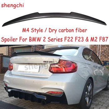 F22 M4 Stiliaus Sausas Anglies Pluošto Galinis Kamieno Spoileris BMW 2 Serija F22 F23 F87 M2 Coupe 220i M235i 228i 2014-2020 m. 2