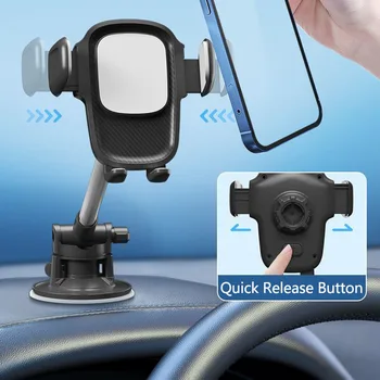 Automobilinis Telefono Laikiklis, Universalus Reguliuojamas prietaisų Skydelio Priekinio stiklo 360° Sukimosi Telefonas Pritvirtinkite Laikiklį, kad 