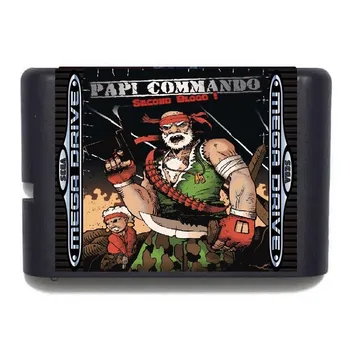 Papi Commando: Antra Kraujo 16BIT MD Žaidimas Kortelę Mega Drive Genesis Pilna Versija 12