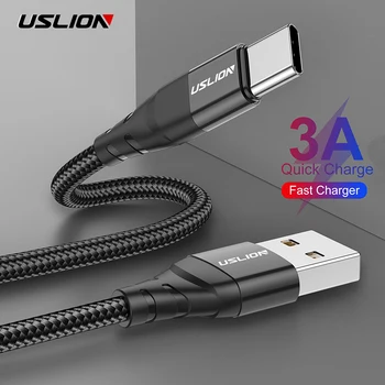 USLION 3A C Tipo USB Kabelį, Laidą Realme Oneplus KOLEGA Greito Įkrovimo USB C Tipo Mikro Duomenų Laidą 