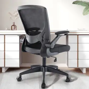 Coolhut Ergonomiška Biuro Kėdė, Juosmens atrama, Ergonomiškas Akių Stalas, Kėdė su Flip-up Ginklų (Juoda) 15