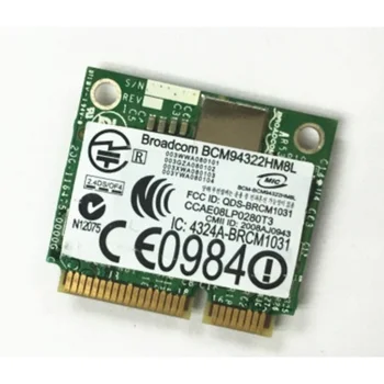 NAUJAS Tinklo Korta Broadcom BCM94322HM8L 802.11 a/b/g/n 2.4 G/5 ghz Pusę Mini PCI-E Belaidžio ryšio Kortelės HP BIS 504664-001 4