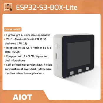 Priedai ESP32-S3-BOX-Lite Wifi+Bluetooth 5.0 2.4 Colių LCD Dvigubas Mikrofonas Aiot programų Kūrimo Langą 19
