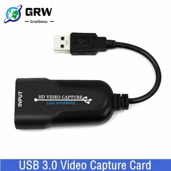 Grwibeou USB 3.0 HDMI Suderinamus Žaidimo Video Capture Card 1080P Vaizdo Transliacijos Adapteris PS4 Live Transliacijos Vaizdo Įrašymo 3