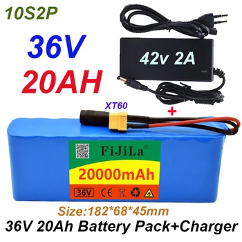 36V 20Ah 10S2P rechargeable18650 baterija, pritaikyta dviračiai, elektrinės transporto priemonės, 42V apsaugos PCB pagalbos+42V įkroviklis 9