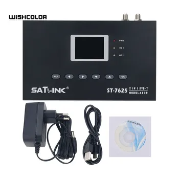 Wishcolor ST-7625 DVB-T Moduliatorius COFDM Moduliatorius 100-860 MHz Konvertuoti Garso ir Vaizdo Signalus, skirtas Satlink 16
