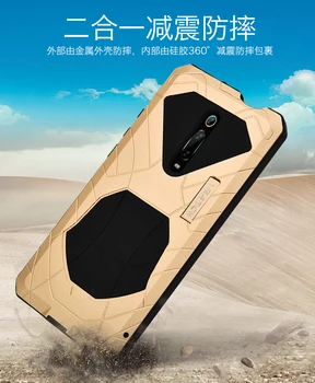 Imatch Aliuminio Metalo, atsparus smūgiams Silikoninis Telefono dėklas Padengti Xiaomi Redmi K20 Mi 9t Purvo Šoko Įrodymas Padengti Atveju 21