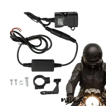 Motociklo USB Įkroviklį, mobiliojo Telefono Įkroviklį, Motociklų USB Įkrovimo lizdas Apsaugos Motociklo Dual USB Įkroviklis Universalus, Skirtas 11