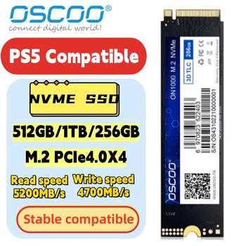 OSCOO SSD Ps5 M. 2 NVME PCIE 4.0 1 TB 512 GB 256 GB Ssd 2280mm Vidaus Kietajame Diske Co Duro Žaidimų kietieji Diskai Ssd 22