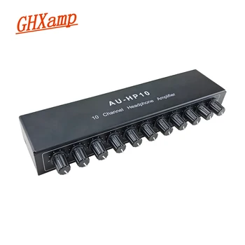 GHXAMP 10 Kanalų Stereo Ausinių Stiprintuvas Audio (1input 10 išvestis ) Preamplifier Nepriklausomų Tūrio Reguliuoti NJM4556A DC12-24V 1PC 15