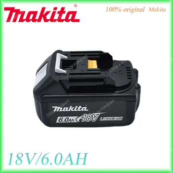6.0 Ah 100% Originalus Makita 18V LED Ličio Jonų Vietoj LXT BL1860B BL1860 BL1850 Įkrauti Elektriniai Įrankiai 13