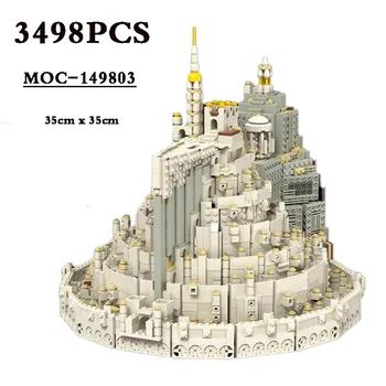 2023 Naujas SS-149803 White City Modulinės Middle-earth Bažnyčios 10256 Alternatyvius Projektavimo 3498 Blokai Žaislas Kalėdų dovana 12