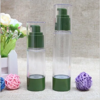 50ml green plastiko beoriu siurblys butelį losjonas/emulsija/serumo/skystas pamatas, esmė, odos priežiūros kosmetikos pakuotės