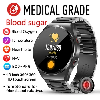 Nauja bestselerio-neinvazinis kraujo gliukozės testą smartwatch Kūno temperatūrą, kraujo spaudimą, kraujo deguonies stebėsenos smartwatch