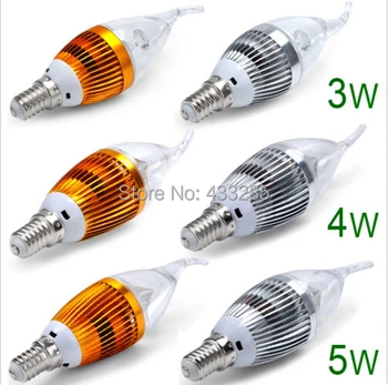 E14 3W 4W 5W LED Žvakė, Lemputės, Šviestuvai, Lempos Šiltas šaltai Balta 85-265V 2