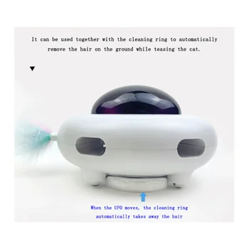 USB Įkrovimo Atsitiktiniai Aptikimo, Vibracijos Sukelti Automatinė, Kačių Žaislas Elektros Gravitacinis UFO Spalva Priminimas Smart Kompanionas 1
