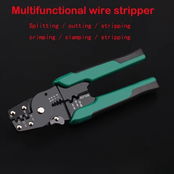 Daugiafunkcinis Wire Stripper Cutter Elektrikas Replės Ilgos Replės Kabelį Cutter Terminalo Užspaudimo Įrankiai Užspaudimo Įrankis 4
