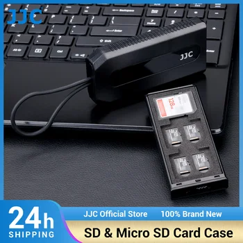 JJC 18 Angas Įstatyti Atminties Kortelę Atveju, Minkštas Putų Interjero SD Kortelės Turėtojas TF/Micro SD 