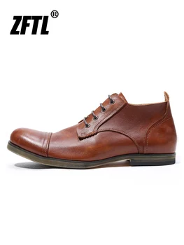 ZFTL Derliaus vyriški Laisvalaikio bateliai natūralios Odos Vyras Įrankiai batai Vyrų Britų Formale batų Retro Mados kasdien suknelė, batai 2023