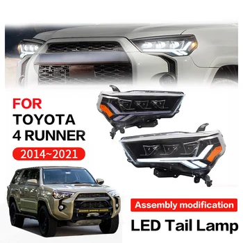 2vnt Automobilio LED priekinis žibintas Toyota 4 Runner 2014-2021 Šviesos Surinkimo Pakeitimo Priekinis Žibintas atsparus Vandeniui Aukštos Kokybės Posūkio Signalo 21