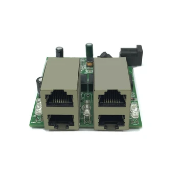 Greitai perjungti mini 4 port ethernet switch 10 / 100mbps rj45 tinklo jungiklis koncentratorius pcb modulis valdybos sistemos integracijos modulis 10
