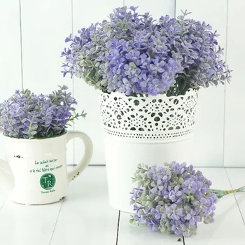 Karšto pardavimo violetinė papuošalai modeliavimas gėlių dekoracija nekilnojamojo touch gėlės dirbtinės gėlės už kambarį 6