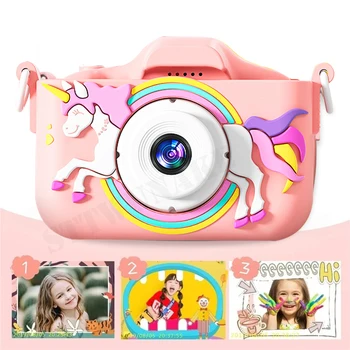 Vaikų Kamera 1080P HD Ekranas Vaikai Skaitmeninis Fotoaparatas Mini Švietimo Žaislai, Lauko Fotografijos Vaizdo Žaislas, skirtas Berniukas, Mergaitė-Geriausia Dovana 12
