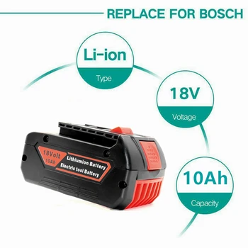 2022 NAUJAS 18V 10A Li-ion Baterija Bosch 18V elektrinių Įrankių Atsarginės 6000mah Nešiojamų Pakeitimo BAT609 Lemputė 16