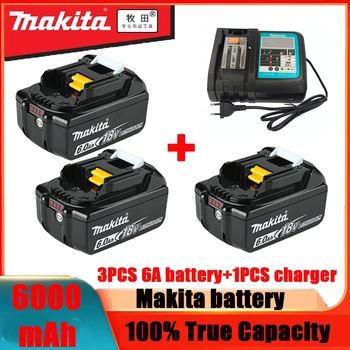 Makita Originalus Makita 18V 6000mAh Ličio jonų Baterija 18v gręžimo Pakeitimo Baterijas BL1860 BL1830 BL1850 BL1860B 13